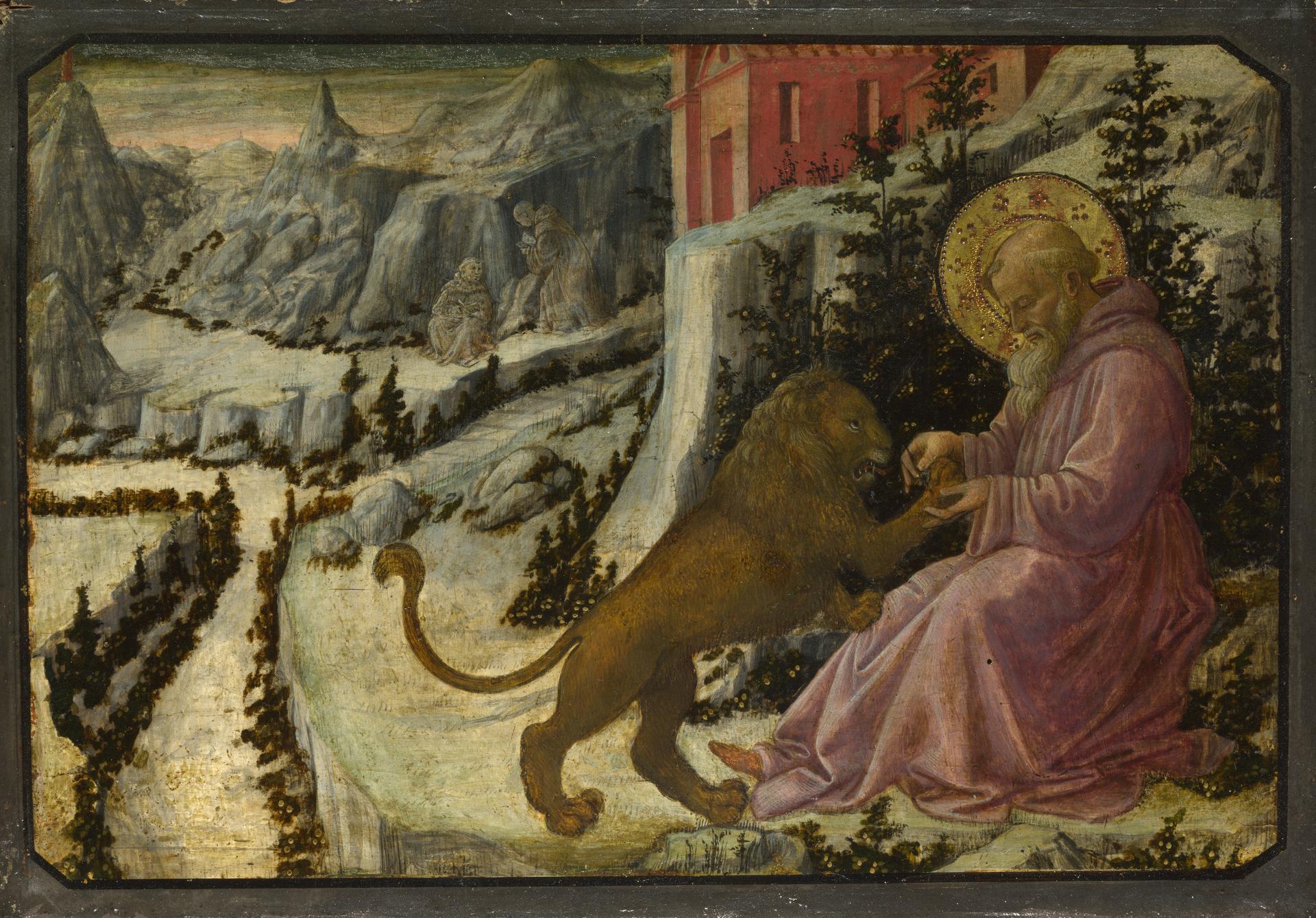 Fra Filippo Lippi and workshop Saint Jerome and the Lion