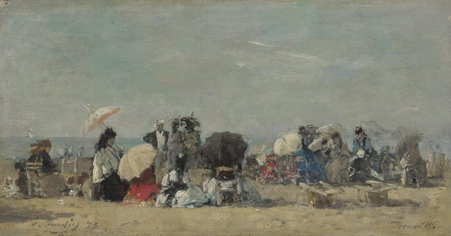 Eugène Boudin | Beach Scene, Trouville | NG6312 | National Gallery, London