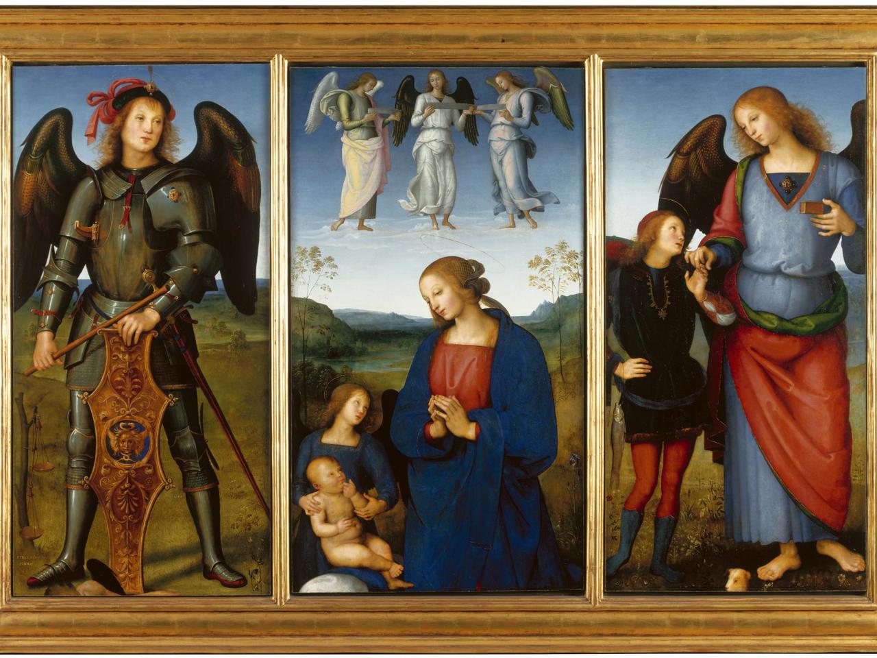 Pietro Perugino | Three Panels from an Altarpiece, Certosa | National Gallery, London