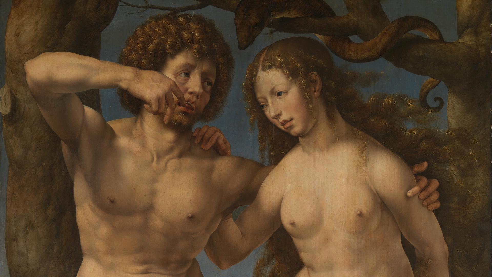 Jan Gossaert (Jean Gossart) | Adam and Eve | L14 | National Gallery, London