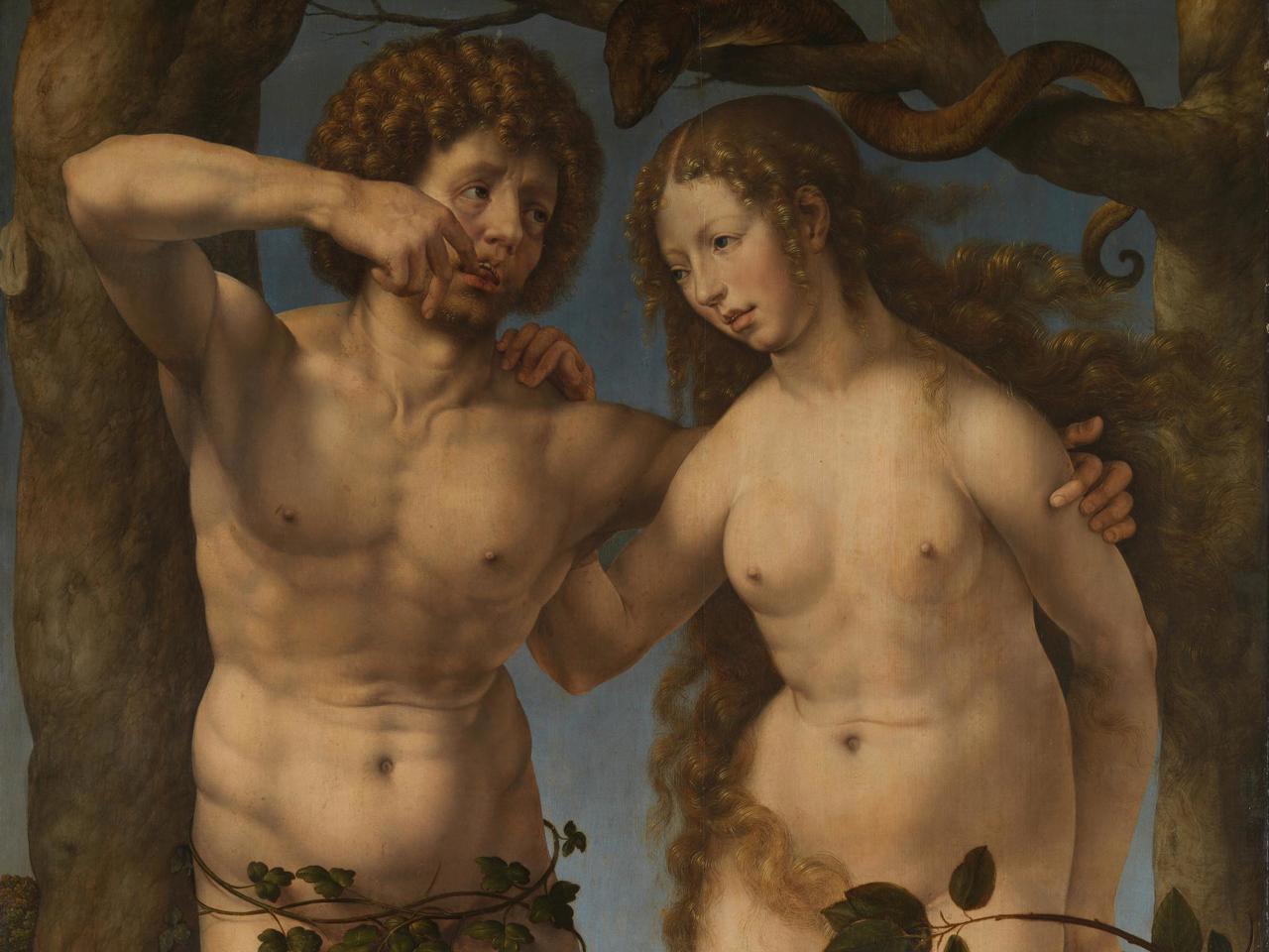 Jan Gossaert (Jean Gossart) | Adam and Eve | L14 | National Gallery, London