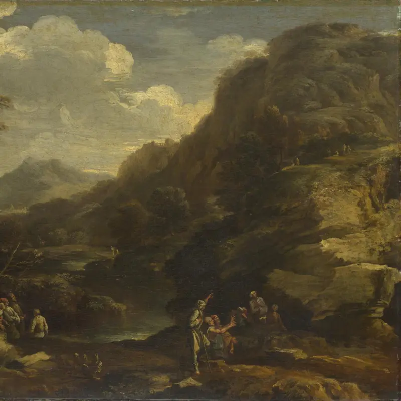 Mountainous Landscape with Figures