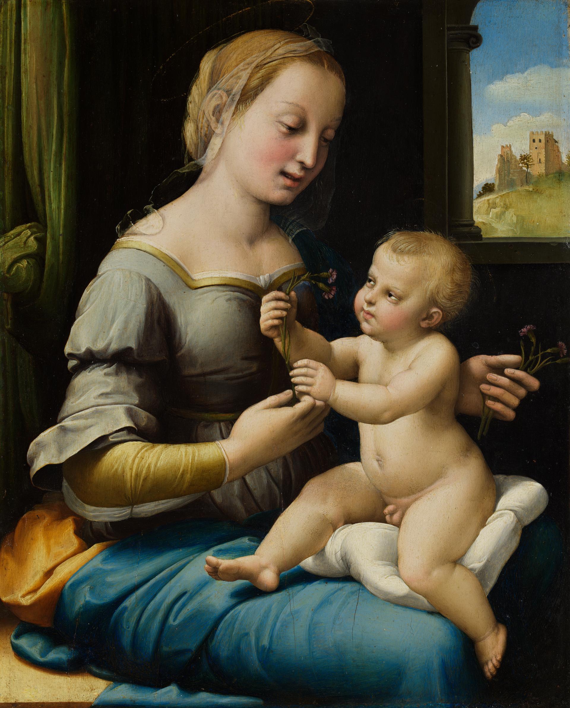 Raphael - The Garvagh Madonna (Framed canvas) - agrohort.ipb.ac.id