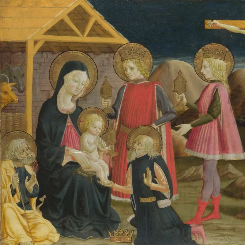The Adoration of the Kings, and Christ on the Cross