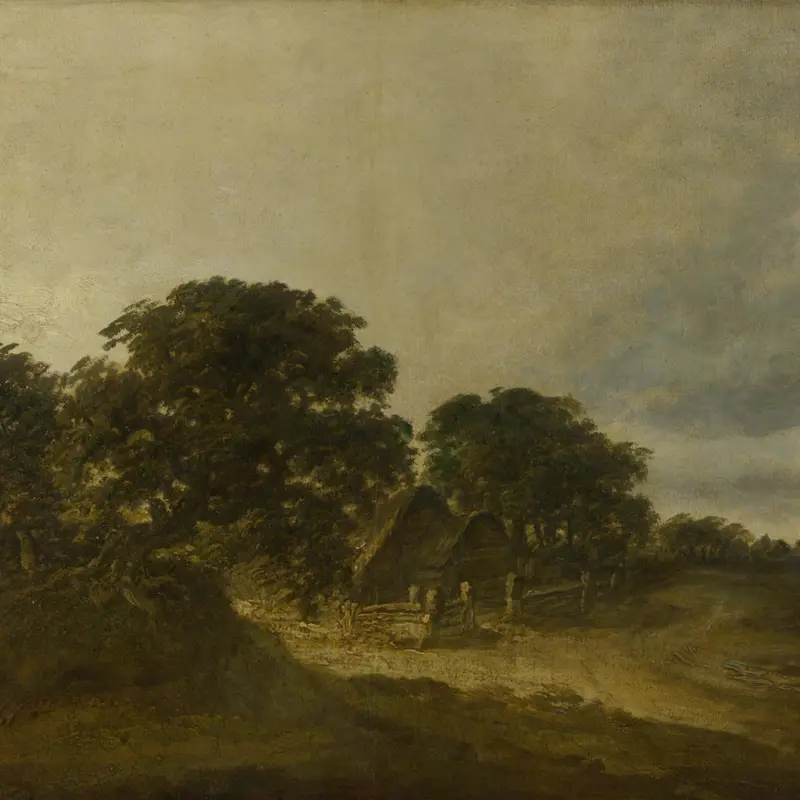 Landscape with Trees, Buildings and a Road