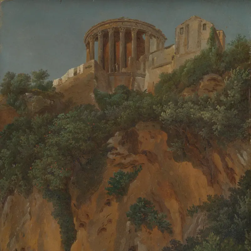 The Temple of Vesta at Tivoli seen from the Gorge