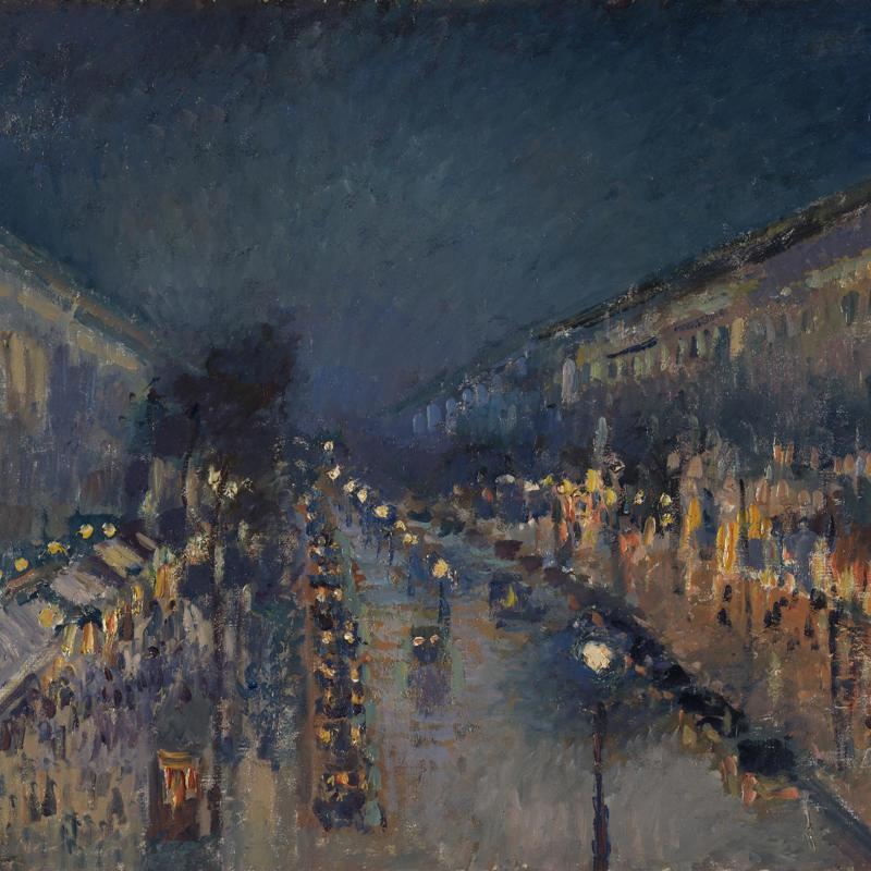 Pissarro's 'Boulevard Montmartre at Night'