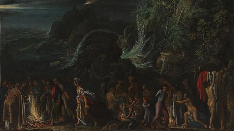 Adam Elsheimer, 'Saint Paul on Malta', about 1600