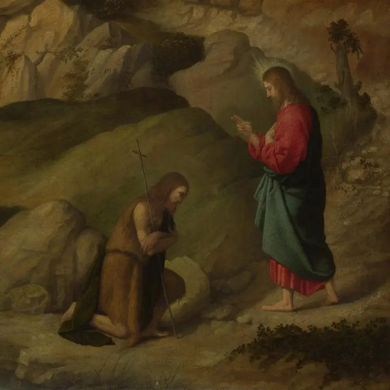 Christ blessing Saint John the Baptist