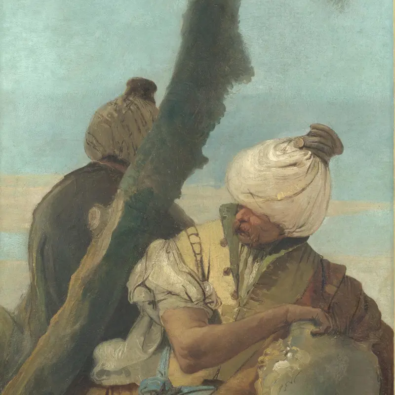 Two Men seated under a Tree