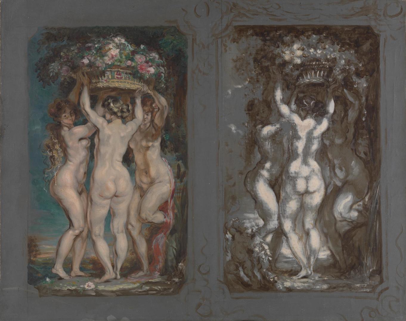 Two Studies for 'The Three Graces' by Louis Anquetin