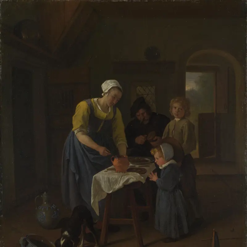 A Peasant Family at Meal-time ('Grace before Meat')