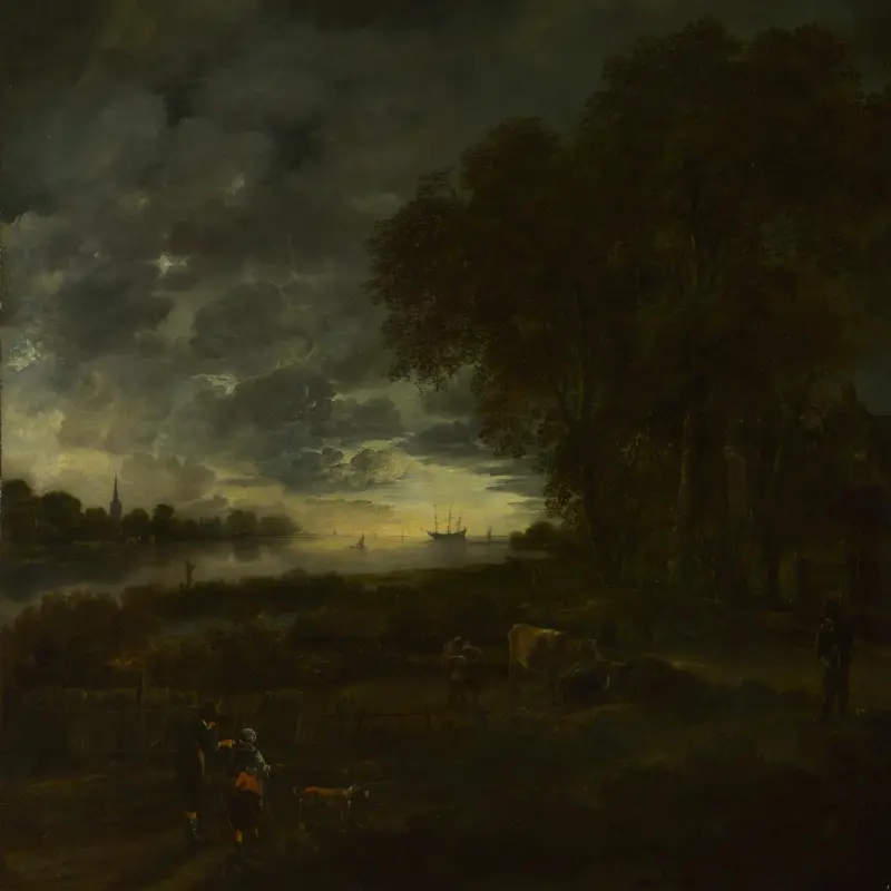 A Landscape with a River at Evening