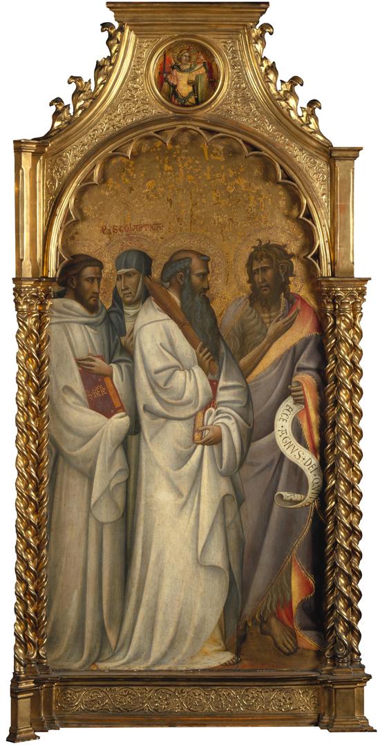 Saints Bernard, Scholastica, Benedict and John by Giovanni dal Ponte