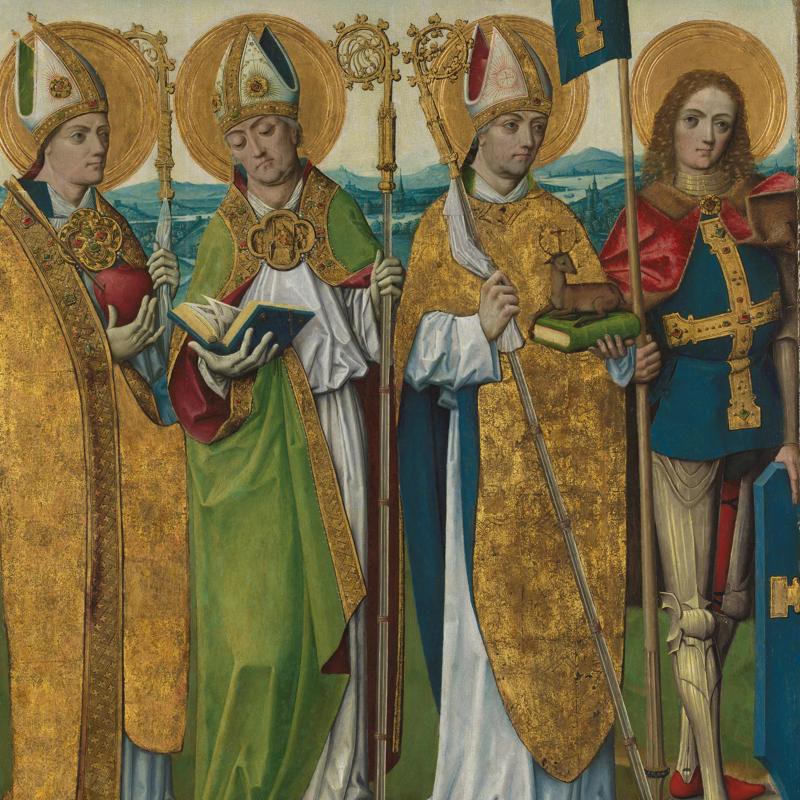 Saints Augustine, Hubert, Ludger (?) and Gereon (?)