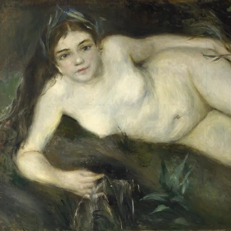 A Nymph by a Stream