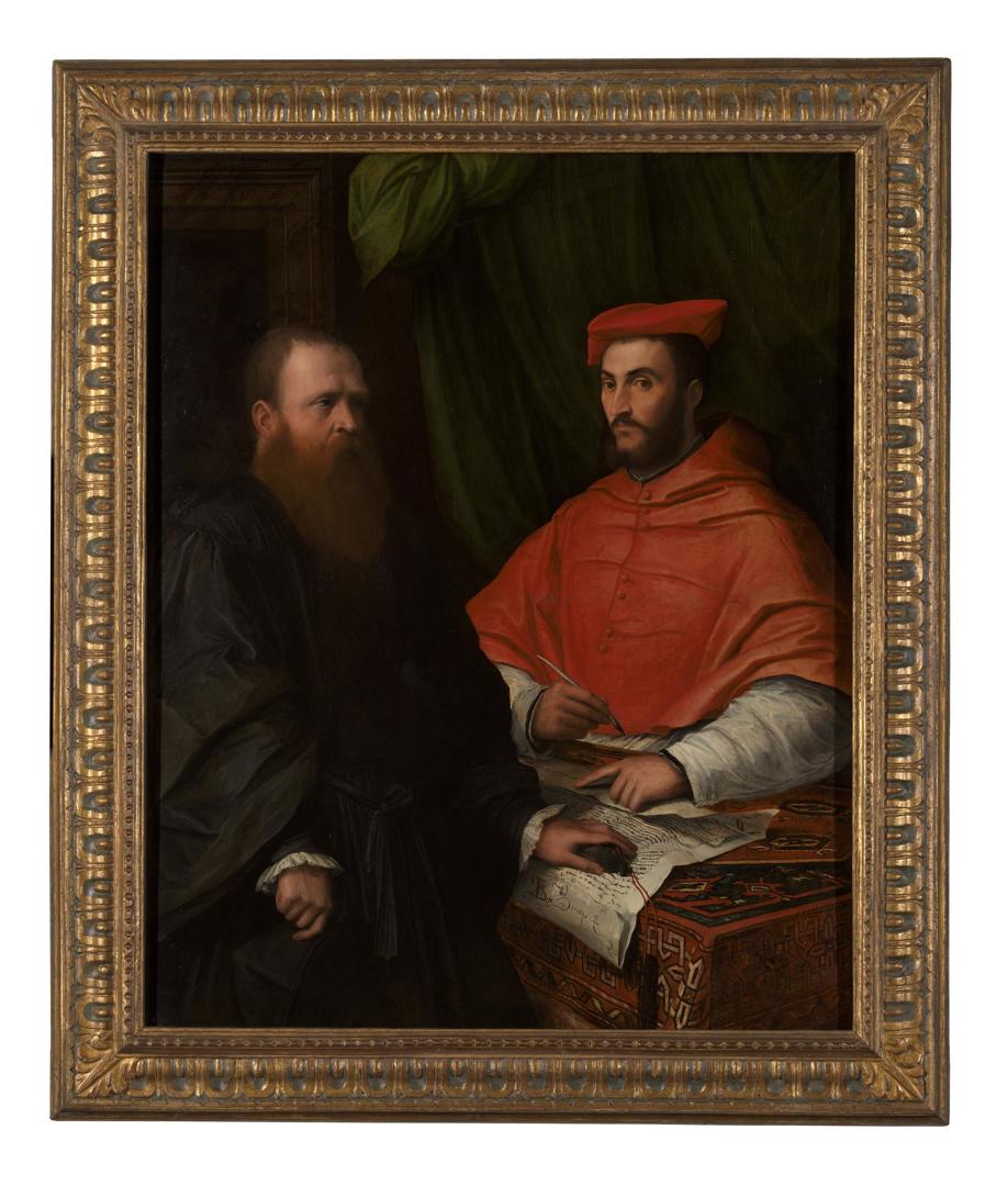 Marco Bracci with Cardinal Ippolito de' Medici by Possibly by Girolamo da Carpi